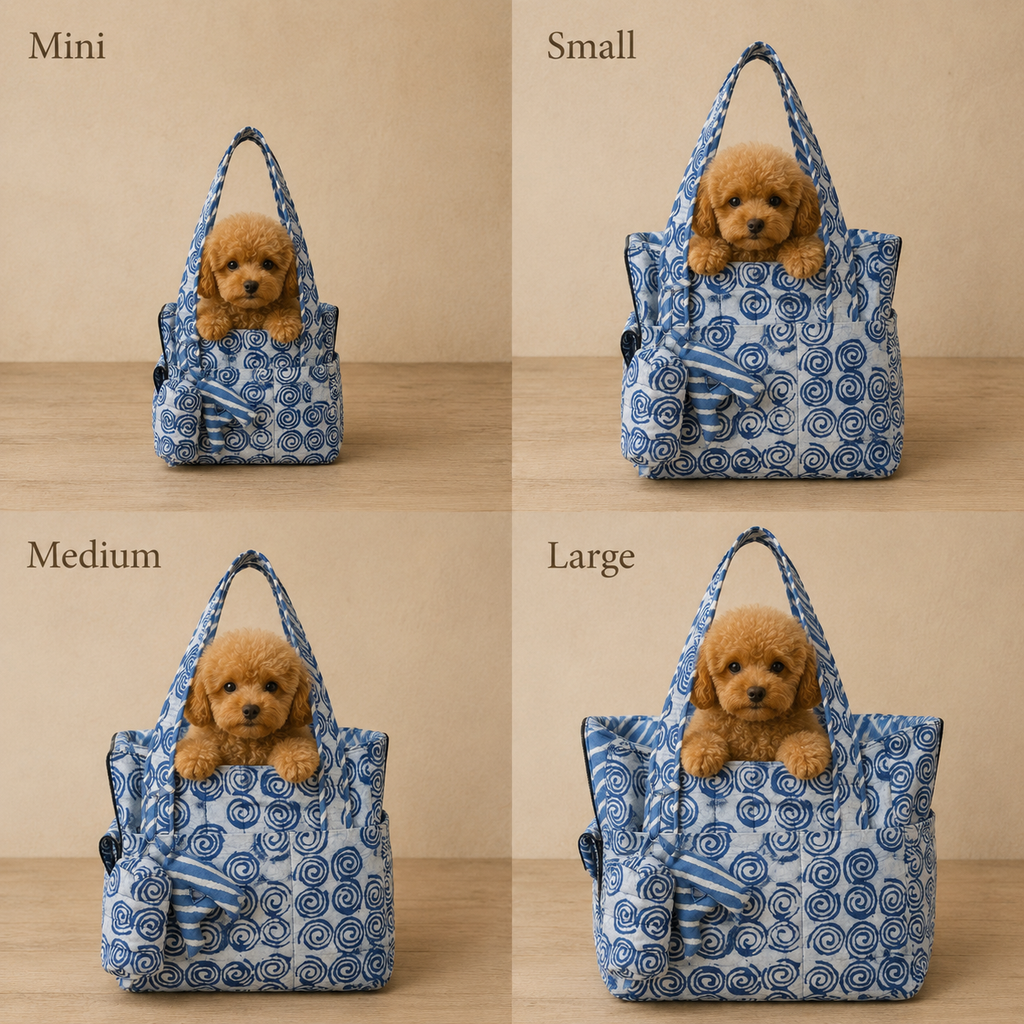 Flow Print Pet Carrier - Indigo