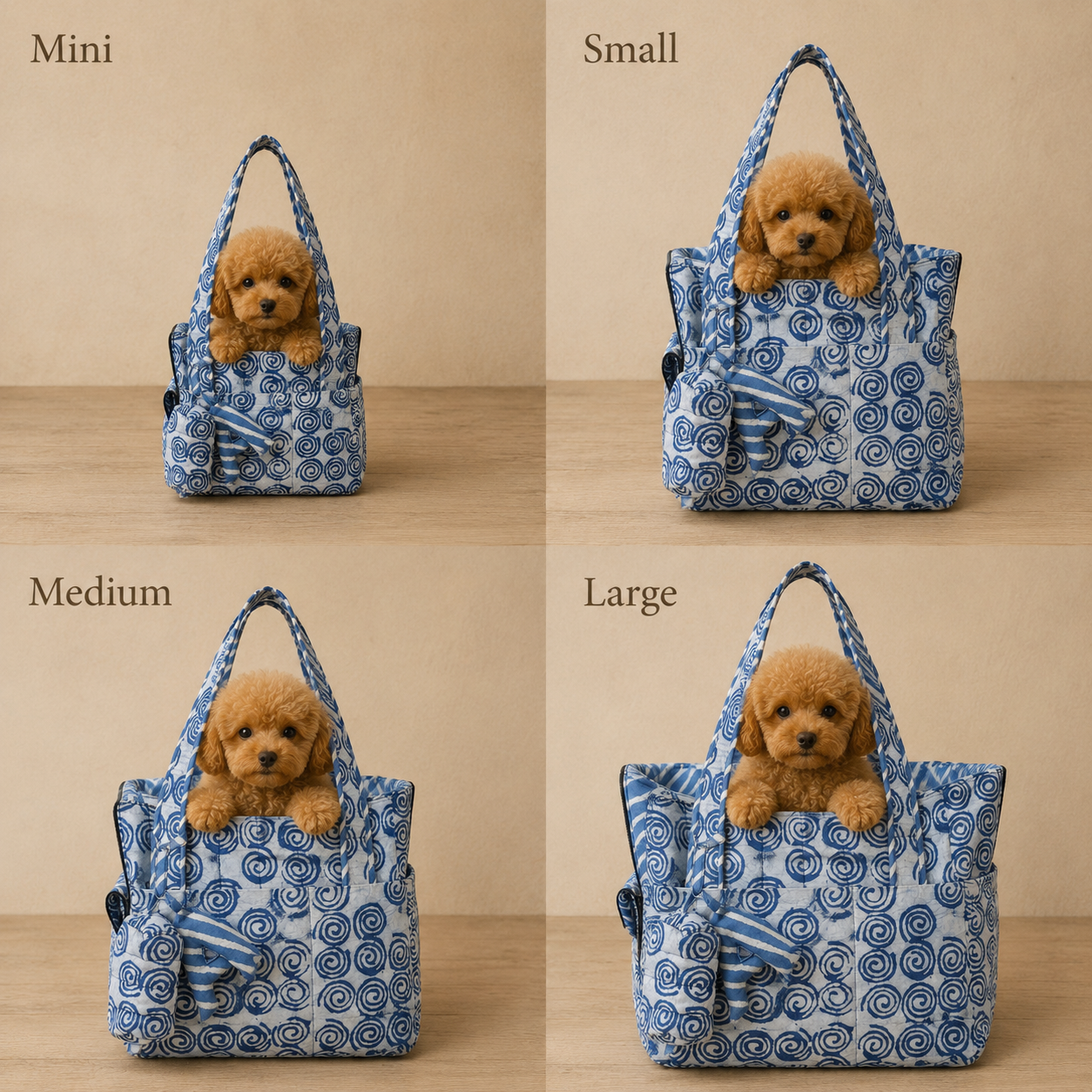 Flow Print Pet Carrier - Indigo