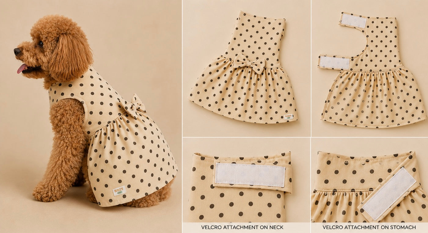 Pet Polka Dress with Bow