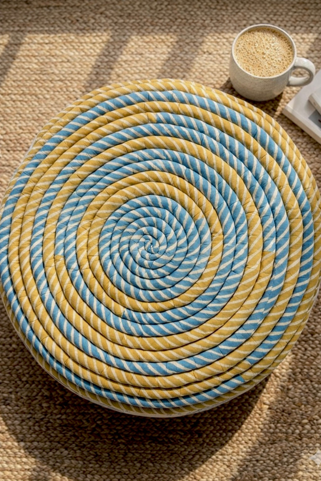 Sunshine Swirl Floor Pillow