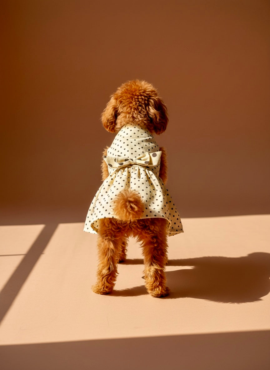 Pet Polka Dress with Bow
