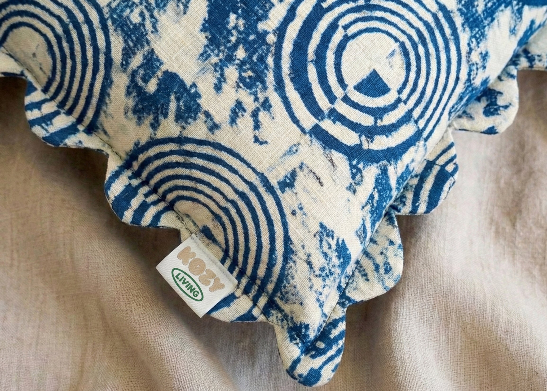 Morning Flow Throw Scalloped Pillow