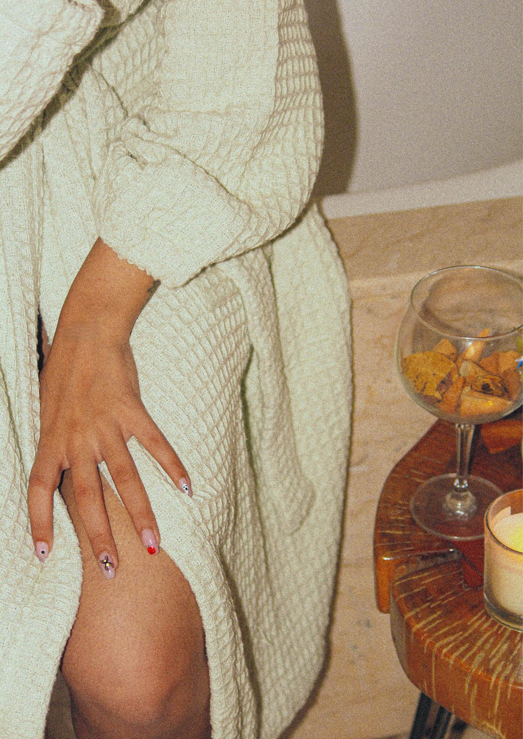 Matcha Green Waffle Robe