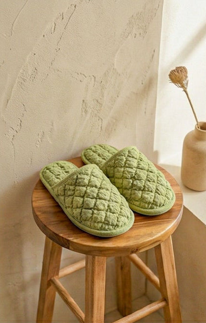 Green Tea Puffer Slipper