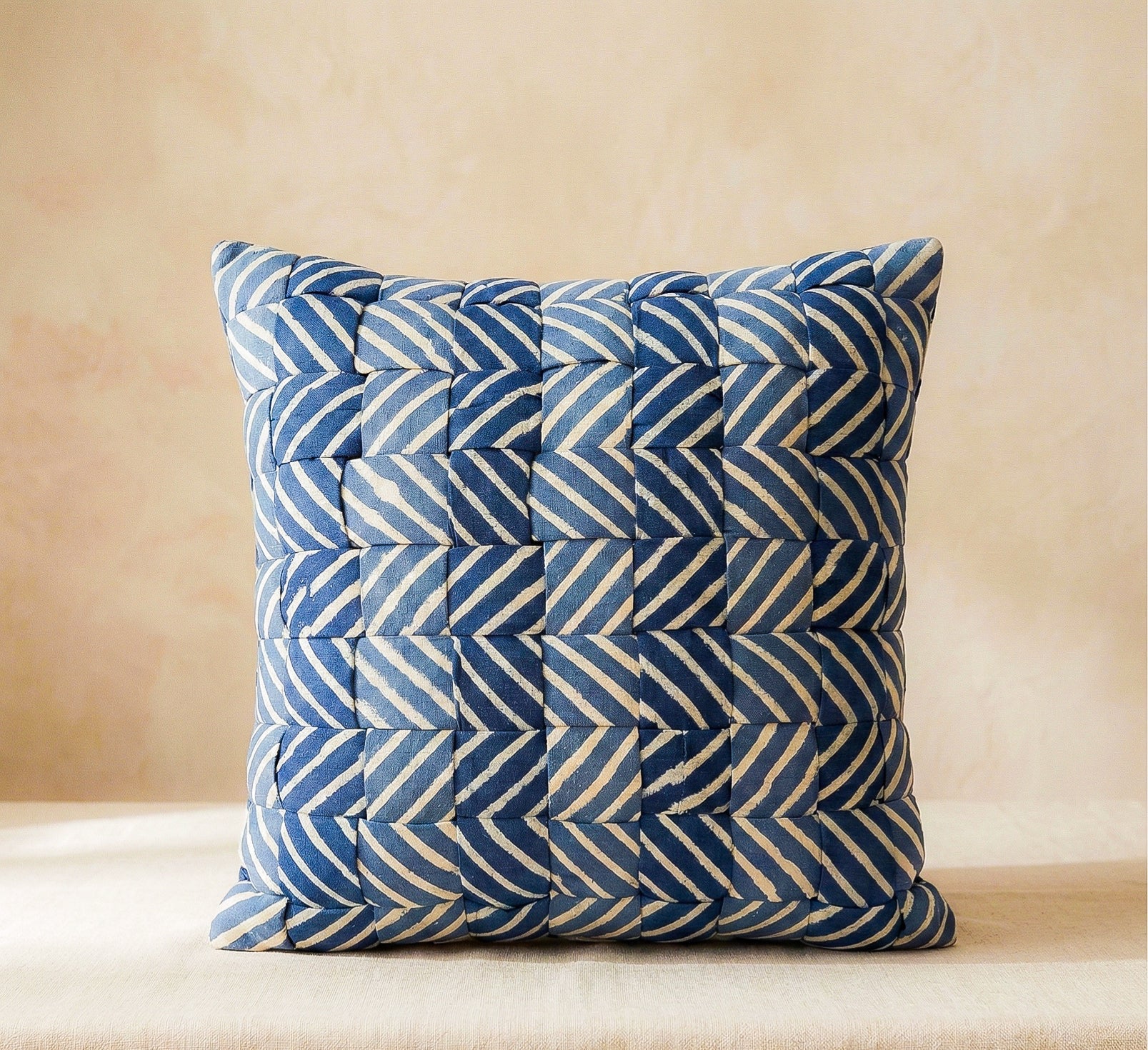 Striped Woven Cushion Cover