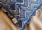 Indigo Wave Throw Pillow