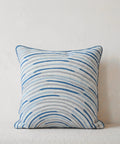 Blue Shine Appliqué Throw Pillow
