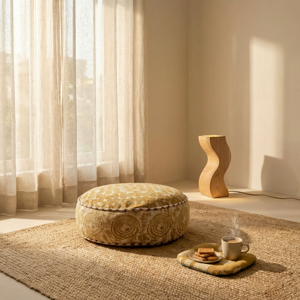 Go with the Flow Print Floor Cushion