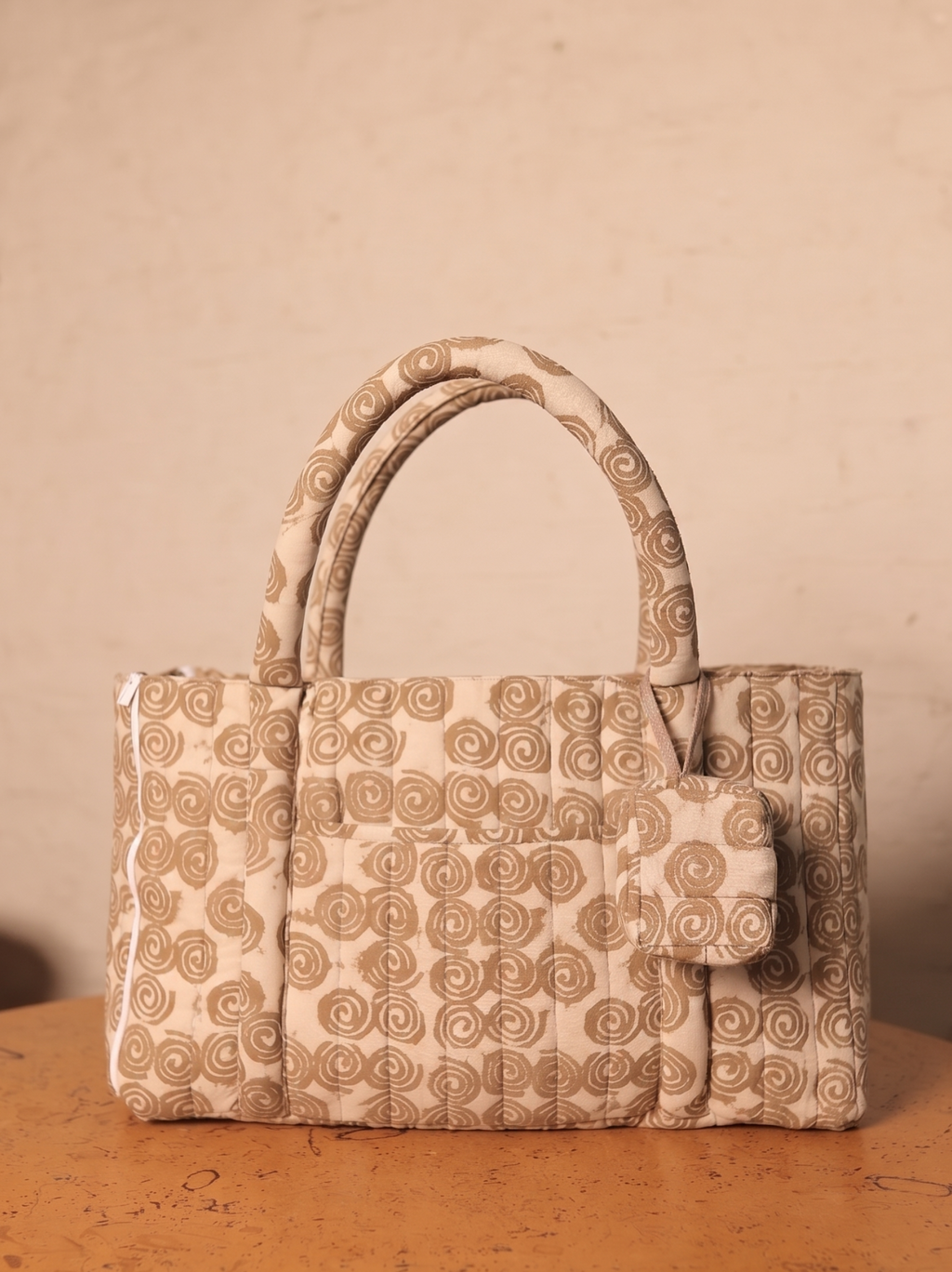 Flow Print Pet Carrier - Hazelnut