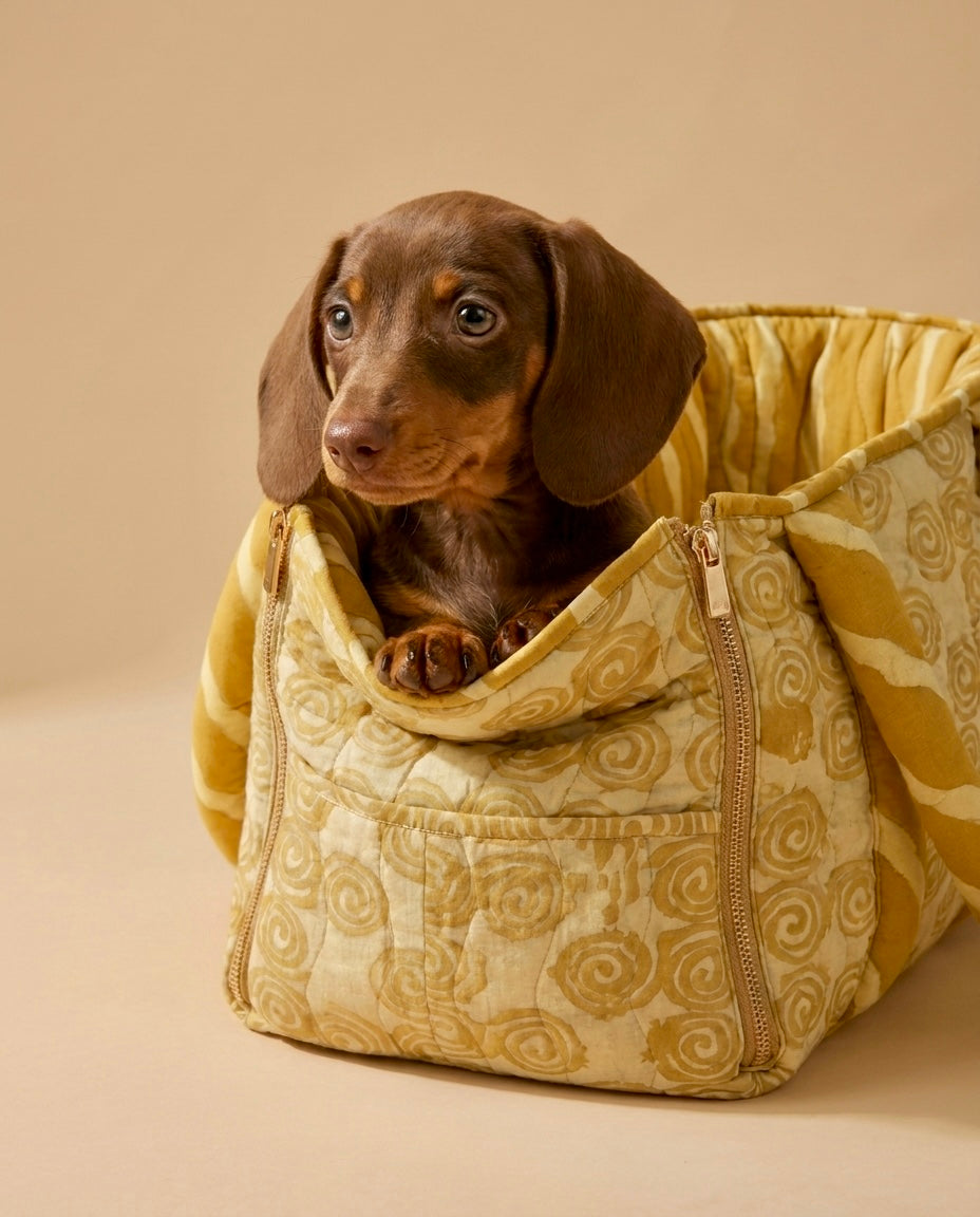 Flow Print Pet Carrier - Sunshine